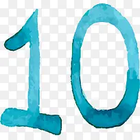 蓝色数字10-空若网 蓝色数字10-空若网