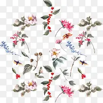 水彩画鲜花矢量-空若网 水彩画鲜花矢量-空若网