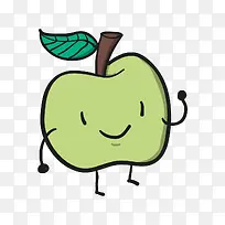 手绘卡通青苹果-空若网 手绘卡通青苹果-空若网
