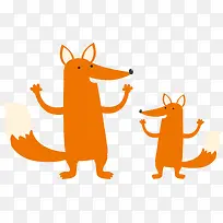 手绘狐狸动物插画装饰图案-空若网 手绘狐狸动物插画装饰图案-空若网