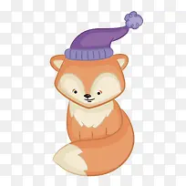 卡通创意帽子可爱矢量狐狸-空若网 卡通创意帽子可爱矢量狐狸-空若网