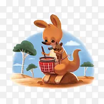 矢量袋鼠-空若网 矢量袋鼠-空若网