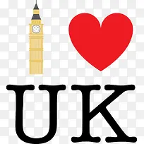 我爱英国爱心艺术字-空若网 我爱英国爱心艺术字-空若网