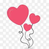 红色爱心节日气球-空若网 红色爱心节日气球-空若网
