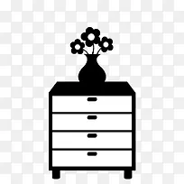 手绘黑白橱柜-空若网 手绘黑白橱柜-空若网