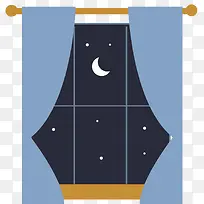 扁平化夜晚的窗户-空若网 扁平化夜晚的窗户-空若网