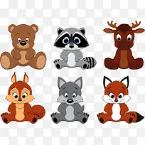 矢量小熊动物-空若网 矢量小熊动物-空若网