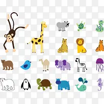 矢量图动物合集-空若网 矢量图动物合集-空若网