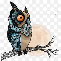矢量手绘猫头鹰-空若网 矢量手绘猫头鹰-空若网