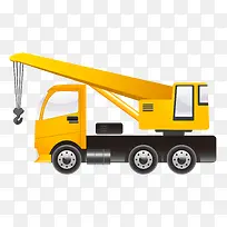 卡通手绘黄色的吊车-空若网 卡通手绘黄色的吊车-空若网