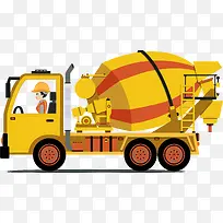 手绘建筑工程车辆水泥罐车素材-空若网 手绘建筑工程车辆水泥罐车素材-空若网