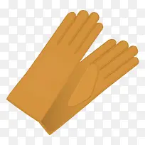 矢量黄色胶皮手套素材-空若网 矢量黄色胶皮手套素材-空若网