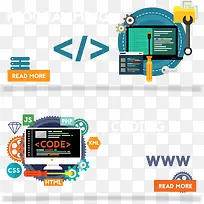 网页编程矢量素材集-空若网 网页编程矢量素材集-空若网