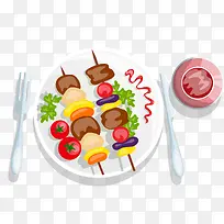 卡通食物烤串设计-空若网 卡通食物烤串设计-空若网