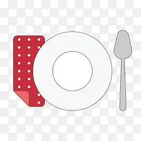 手绘西餐餐具-空若网 手绘西餐餐具-空若网