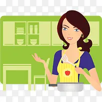 家庭主妇插画-空若网 家庭主妇插画-空若网