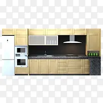 一字厨房只有一个人在厨房工作-空若网 一字厨房只有一个人在厨房工作-空若网