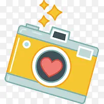黄色爱心照相机-空若网 黄色爱心照相机-空若网