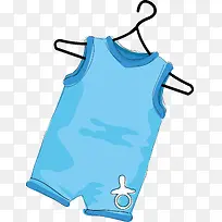 蓝色卡通服装素材图-空若网 蓝色卡通服装素材图-空若网