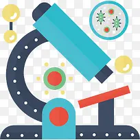 矢量图显微镜下的生物-空若网 矢量图显微镜下的生物-空若网
