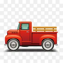 手绘红色卡车-空若网 手绘红色卡车-空若网