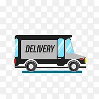 卡通手绘灰色卡车-空若网 卡通手绘灰色卡车-空若网