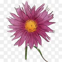 水彩紫色花朵插画-空若网 水彩紫色花朵插画-空若网
