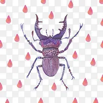 矢量雨滴和虫子-空若网 矢量雨滴和虫子-空若网