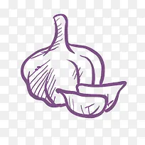 手绘卡通大蒜设计素材-空若网 手绘卡通大蒜设计素材-空若网