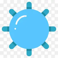 蓝色扁平化晴天元素-空若网 蓝色扁平化晴天元素-空若网