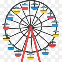 游乐园多彩密集摩天轮-空若网 游乐园多彩密集摩天轮-空若网