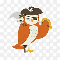 矢量海盗猫头鹰-空若网 矢量海盗猫头鹰-空若网