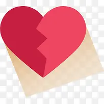 情人节简约裂开爱心-空若网 情人节简约裂开爱心-空若网