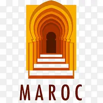 手绘风格对称矢量建筑-空若网 手绘风格对称矢量建筑-空若网