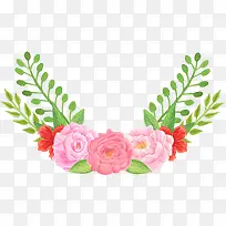 手绘对称花卉花朵装饰-空若网 手绘对称花卉花朵装饰-空若网