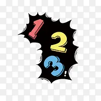 矢量卡通数字123-空若网 矢量卡通数字123-空若网