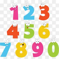 卡通表情彩色数字-空若网 卡通表情彩色数字-空若网