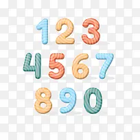 彩色条纹卡通数字-空若网 彩色条纹卡通数字-空若网