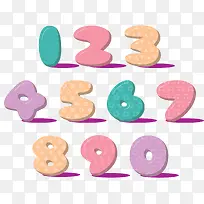 卡通可爱彩色数字-空若网 卡通可爱彩色数字-空若网