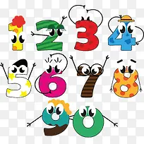 彩色卡通小人数字-空若网 彩色卡通小人数字-空若网