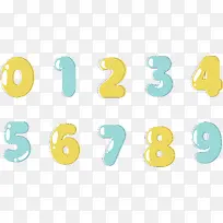 卡通彩色数字0到9-空若网 卡通彩色数字0到9-空若网