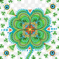 幸运四叶草背景图-空若网 幸运四叶草背景图-空若网