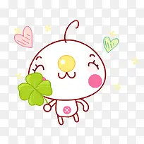 卡通幸运四叶草装饰免扣素材-空若网 卡通幸运四叶草装饰免扣素材-空若网