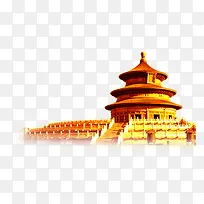 金色天坛插画-空若网 金色天坛插画-空若网