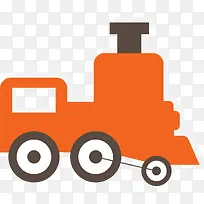 橙色扁平简约火车头-空若网 橙色扁平简约火车头-空若网