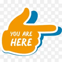 手指卡通风格定位标记-空若网 手指卡通风格定位标记-空若网