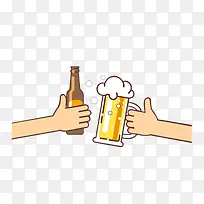 卡通拿着酒杯酒瓶干杯的手素材-空若网 卡通拿着酒杯酒瓶干杯的手素材-空若网