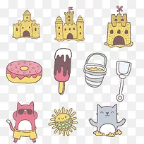 海洋玩耍夏日手绘手账-空若网 海洋玩耍夏日手绘手账-空若网