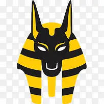 神兽矢量法老狗头符号-空若网 神兽矢量法老狗头符号-空若网