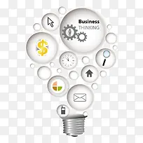 创新灵感灯泡知识矢量-空若网 创新灵感灯泡知识矢量-空若网